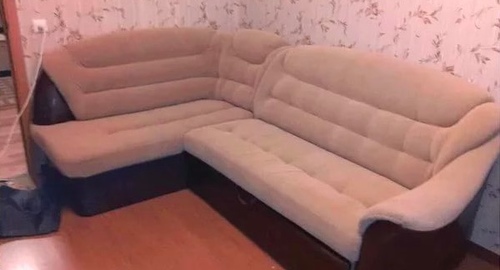 Перетяжка углового дивана. Балабаново